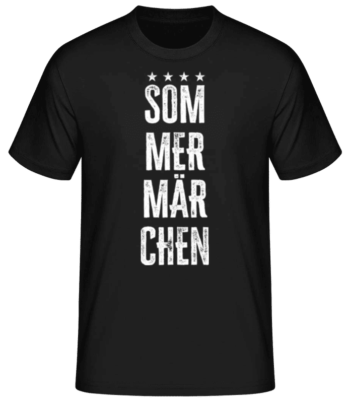 Vorschau: Sommermärchen - Männer Basic T-Shirt - Schwarz - Vorne