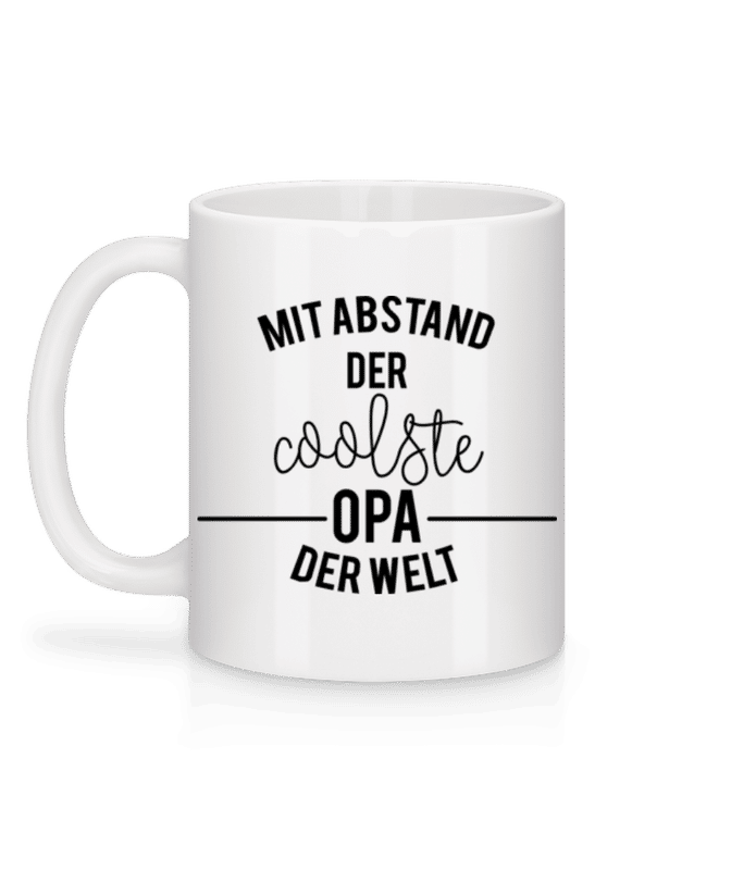 Vorschau: Mit Abstand Der Coolste Opa - Tasse - Weiß - Hinten