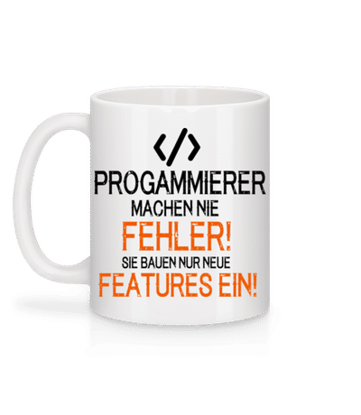Programmierer Bauen Features - Tasse - Weiß - Hinten