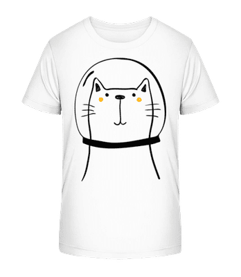 Chat De L'Espace - T-shirt bio Enfant Stanley Stella 2.0 - Blanc - Devant