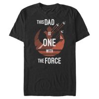Star Wars - Rebel Dad Force One - Día del Padre - Hombres Camiseta - Negro - delante