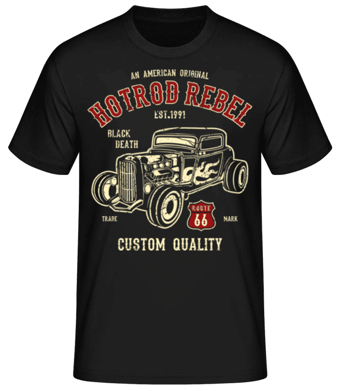 Vorschau: Hot Rod Rebel - Männer Basic T-Shirt - Schwarz - Vorne