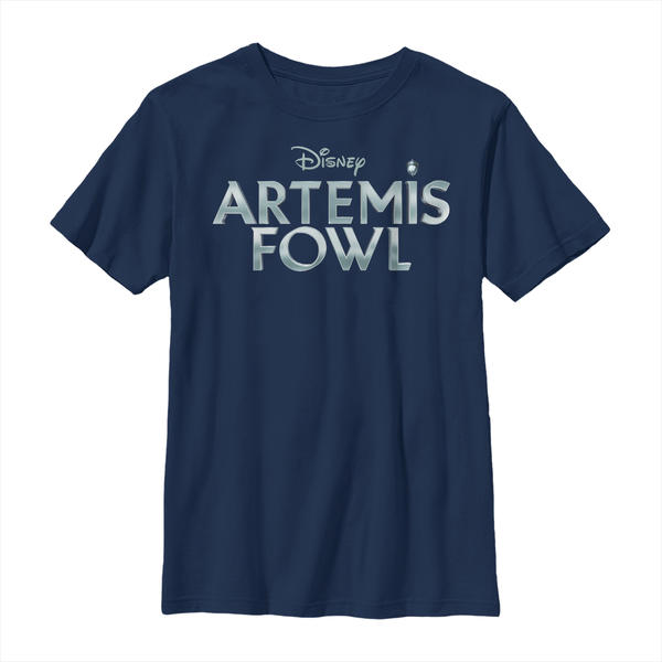 Aperçu: Disney Classics - Artemis Fowl - Logo Metallic - Enfant T-shirt - Bleu marine - Devant