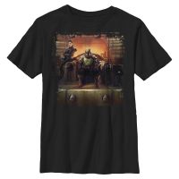 Star Wars - Book of Boba Fett - Skupina Boba Painterly Throne - Niños Camiseta - Negro - delante