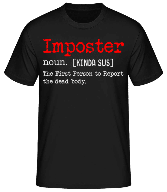 Náhled: Imposter Definition Design - Pánské basic tričko - Černá - Napřed