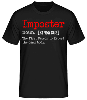 Imposter Definition Design - Men's Basic T-Shirt - Black - Front