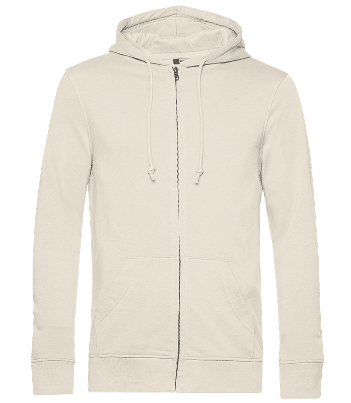 Sweat à capuche bio unisexe zippé B&C – Vue de face