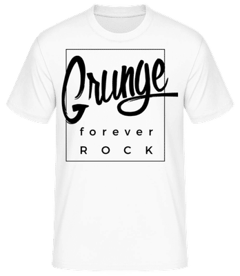 Grunge Forever Rock - Männer Basic T-Shirt - Weiß - Vorne