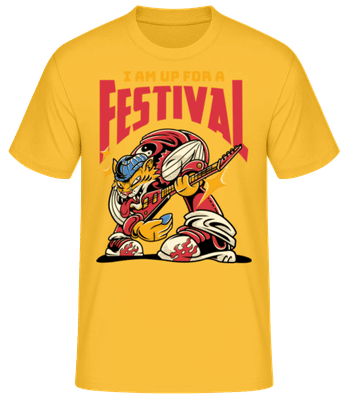 Up For A Festival - Pánské basic tričko - Zlatožlutá - Napřed