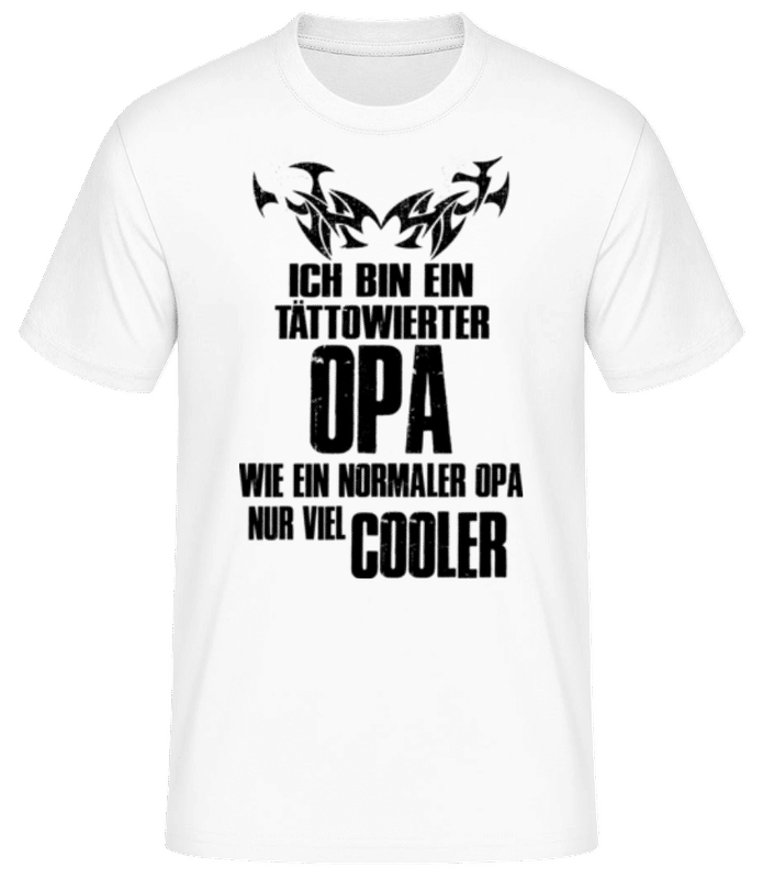 Vorschau: Ich Bin Tättowierter Opa - Männer Basic T-Shirt - Weiß - Vorne