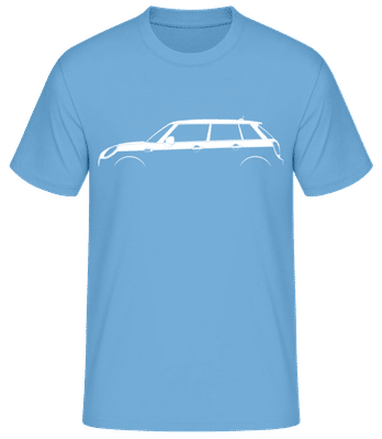 'Mini Cooper 5-Door (F56)' Silhouette - Pánske basic tričko - Svetlo modrá - Predné