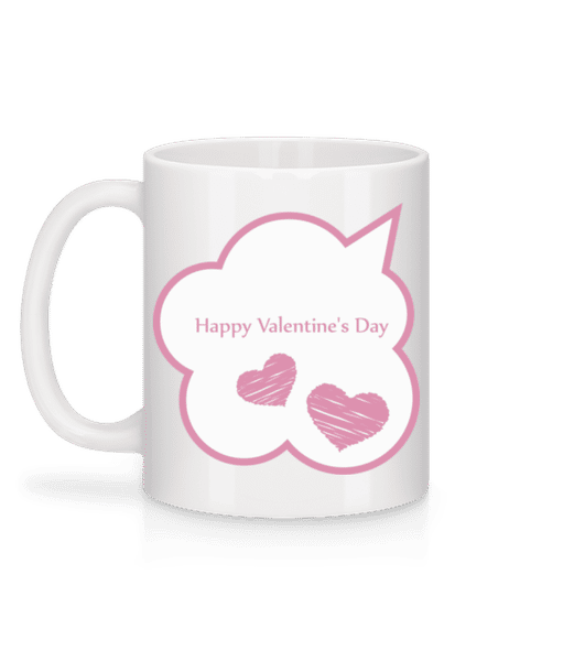 Aperçu: Happy Valentine's Day Bubble - Mug en céramique blanc - Blanc - Derrière