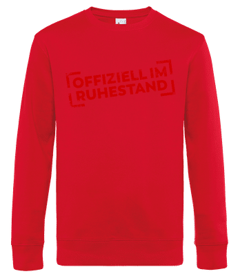 Offiziell im Ruhestand - Männer Standard Pullover - Rot - Vorne