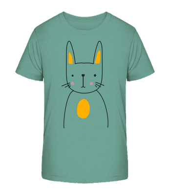 Cute Rabbit - Kid's Organic T-Shirt Stanley Stella 2.0 - Teal - Front