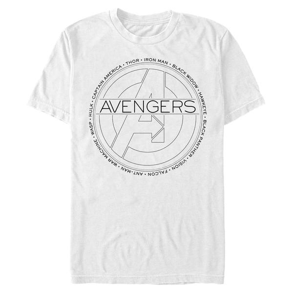 Aperçu: Marvel - Avengers - Logo Avengers Circle Icon - Homme T-shirt - Blanc - Devant