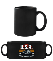 USA Unser Schoenes Allgaeu · Schwarze Tasse