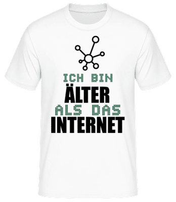 Ich Bin Älter Als Das Internet - Männer Basic T-Shirt - Weiß - Vorne