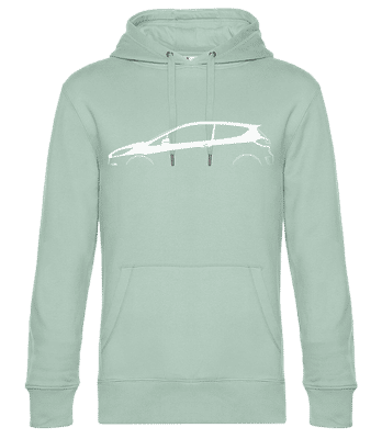 'Ford Fiesta ST Mk VII' Silhouette - Men’s Standard Hoodie - Mint Green - Front