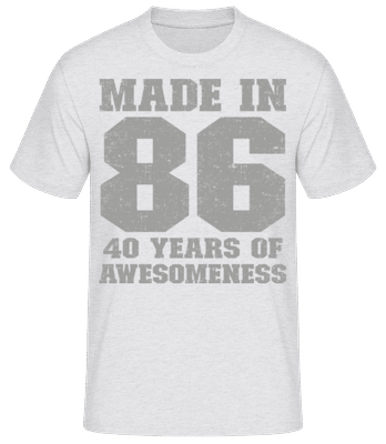 40 Years Of Awesomeness - Pánské basic tričko - Melírově šedá - Napřed