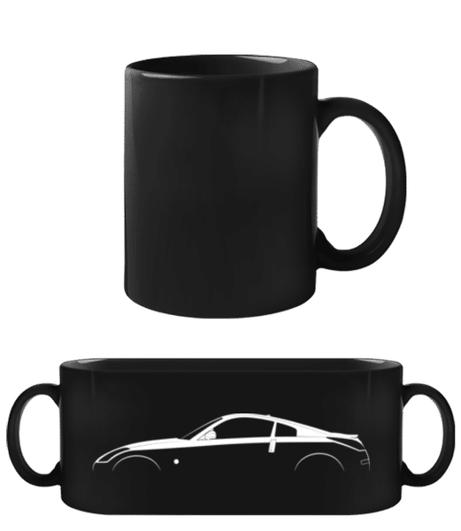 Aperçu: 'Nissan 350Z' Silhouette - Tasse Noire - Noir - Devant