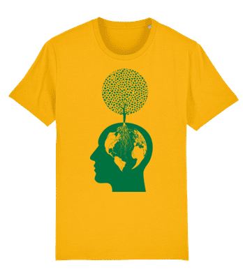 Nature And Environment Head - Camiseta bio hombre Stanley Stella 2.0 - Amarillo - delante