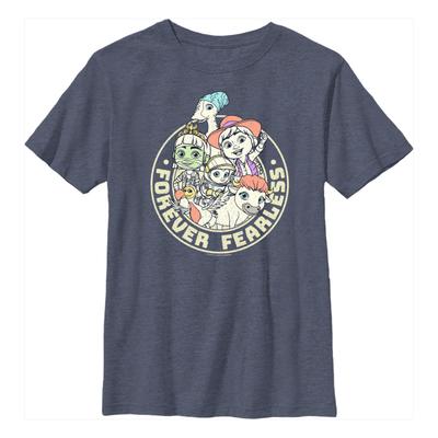 Netflix - Ridley Jones la guardiana del museo - Skupina Ridley Stamp - Niños Camiseta - Marino moteado - delante