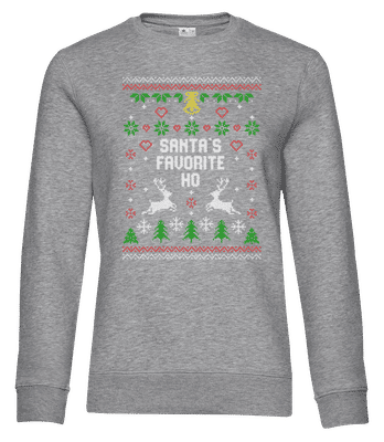 Santa's Favorite Ho - Dámská standardní mikina - Melírově šedá - Napřed