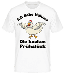 Hühner kacken Frühstück · Männer T-Shirt B&C
