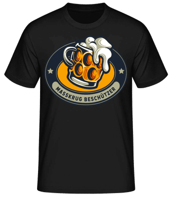 Masskrug Beschützer - Männer Basic T-Shirt - Schwarz - Vorne
