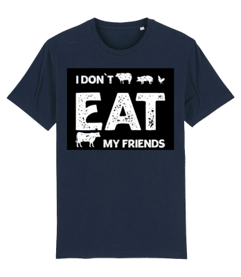 I Dont Eat My Friends - Men's Organic T-Shirt Stanley Stella 2.0 - Navy - Front
