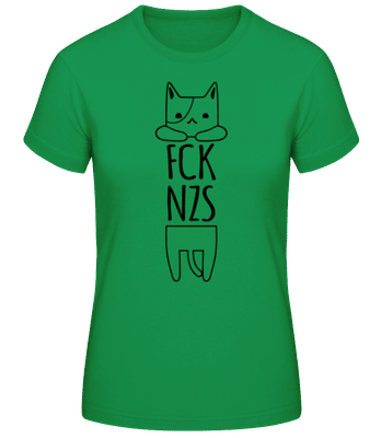 FCK NZS Katze - Frauen T-Shirt B&C - Irischgrün - Vorne