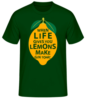When Life Gives You Lemons - Men's Basic T-Shirt - Bottle green - Front