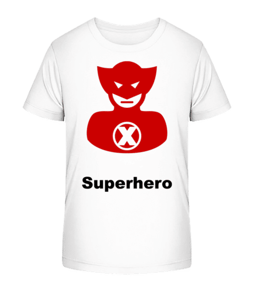 Aperçu: Superhero Icon Red - T-shirt bio Enfant Stanley Stella 2.0 - Blanc - Devant