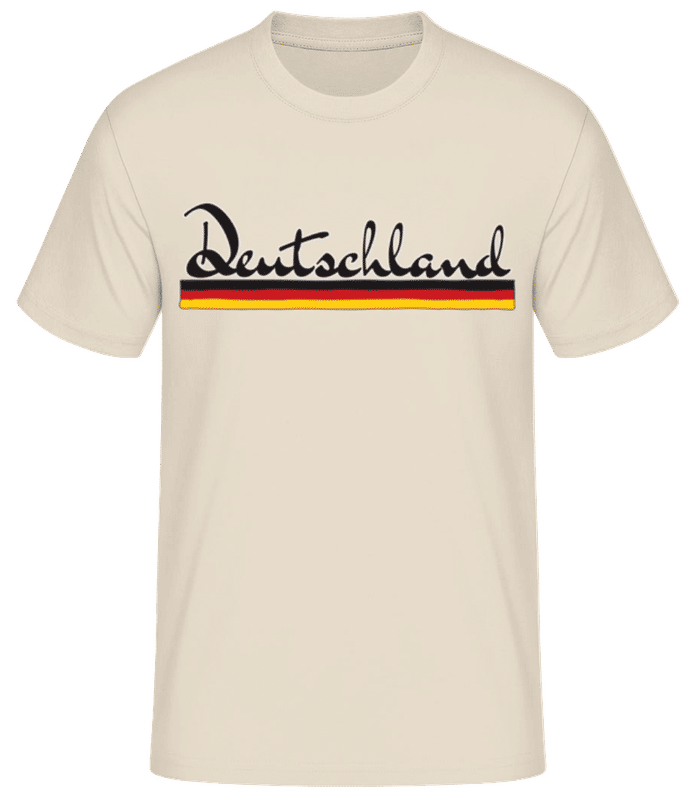 Preview: football_5_DE_back - Men's Basic T-Shirt - Cream - Front