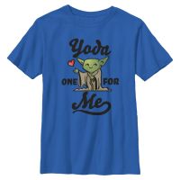 Star Wars - Yoda For - Niños Camiseta - Azul real - delante