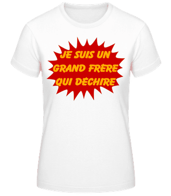 Grand Frère Rouge - T-shirt femme B&C - Blanc - Devant