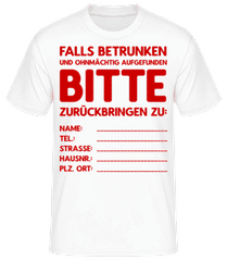 Falls Betrunken Aufgefunden · Männer Basic T-Shirt