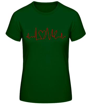 Fréquence Cardiaque - T-shirt standard Femme - Vert bouteille - Devant