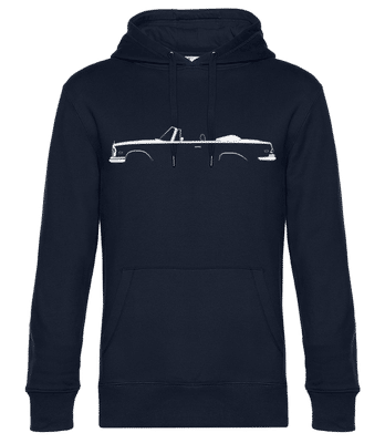 'Mercedes-Benz 280SE Cabrio' Silhouette - Pánská standardní mikina s kapucí - Namořnická modrá - Napřed