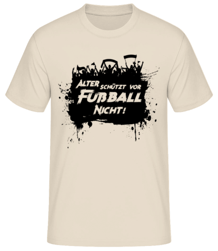 Vorschau: Alter Schützt Vor Fußball Nicht - Männer Basic T-Shirt - Creme - Vorne