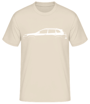 'Jeep Cherokee (KL)' Silhouette - Men's Basic T-Shirt - Cream - Front