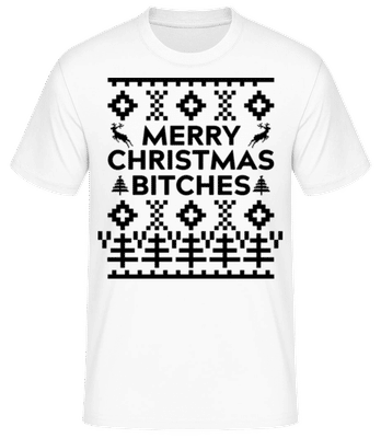 Merry Christmas Bitches - Pánske basic tričko - Biela - Predné