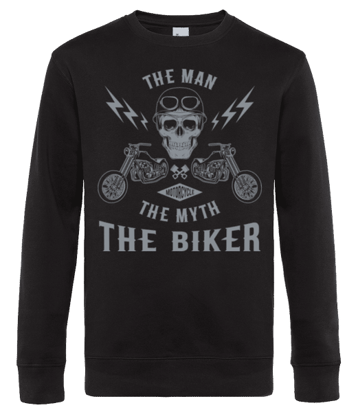 Aperçu: The Man The Myth The Biker - Sweat-shirt standard pour homme - Noir - Devant
