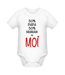 50% Papa, 50% Maman - MOI · Body manches courtes bio
