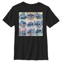 Disney - Lilo & Stitch - Stitch 9 box - Kids T-Shirt - Black - Front
