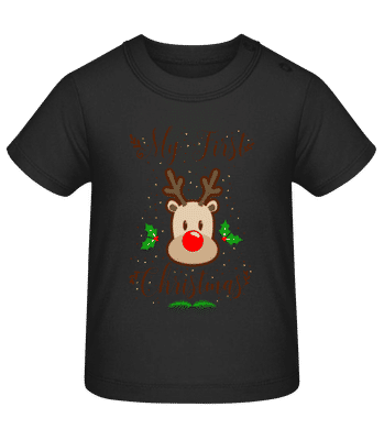 My First Christmas - Tričko pre bábätká - Čierna - Predné