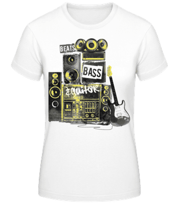 Beat Bass And Guitar - T-shirt femme B&C - Blanc - Devant