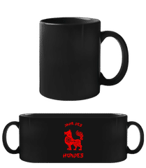 Chinesisches Zeichen Jahr Des Hundes · Schwarze Tasse