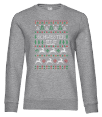 Schwester Elf - Frauen Standard Pullover - Grau meliert - Vorne