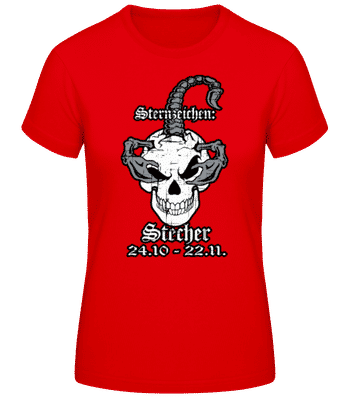 Metal Sternzeichen Stecher - Frauen T-Shirt B&C - Rot - Vorne